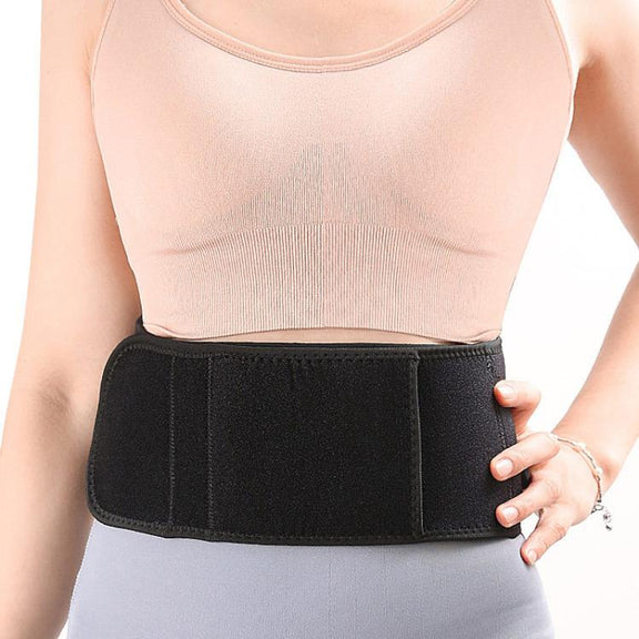 USB Electric Heating Warming Anti-cold Waist Protector Adjustable Sport Support Heat Pad Therapy Waist Belt, Size: Uniform(Black)