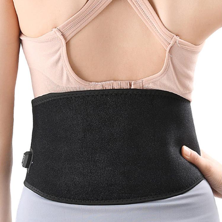 USB Electric Heating Warming Anti-cold Waist Protector Adjustable Sport Support Heat Pad Therapy Waist Belt, Size: Uniform(Black)