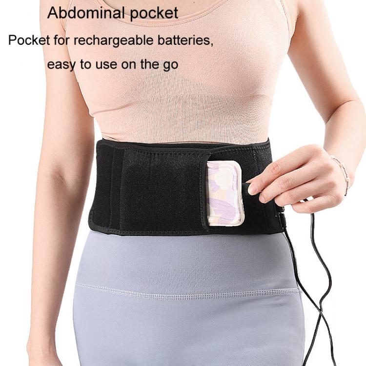 USB Electric Heating Warming Anti-cold Waist Protector Adjustable Sport Support Heat Pad Therapy Waist Belt, Size: Uniform(Black)