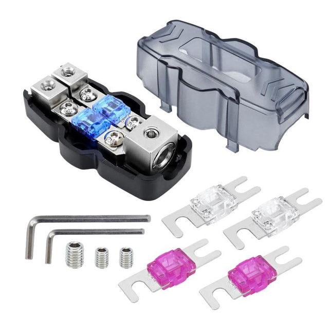 1 Out 2 Ways Car Audio Power Fuse Holder Car Fuse Distribution Block, Specifications: CP-5175 With Accessories
