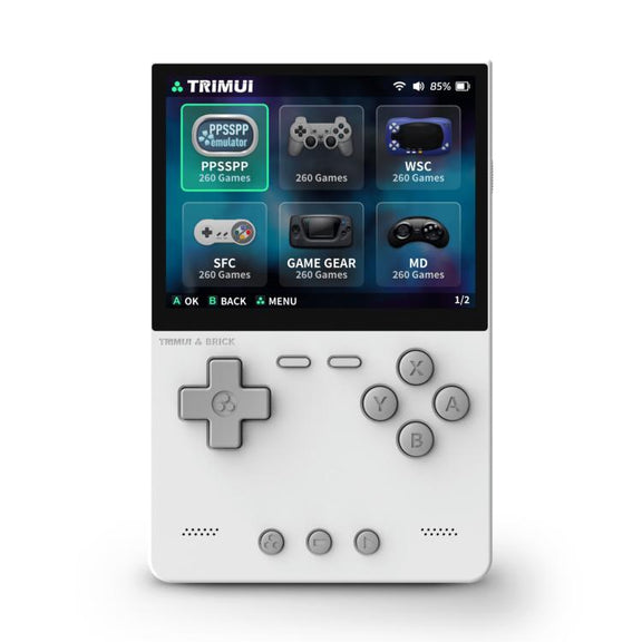 TRIMUI BRICK Open Source Pocket Console Portable Wireless Bluetooth HD Retro Arcade, Size: 128G(White)