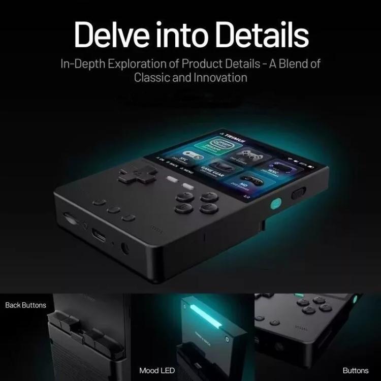 TRIMUI BRICK Open Source Pocket Console Portable Wireless Bluetooth HD Retro Arcade, Size: Standard No Card(White)