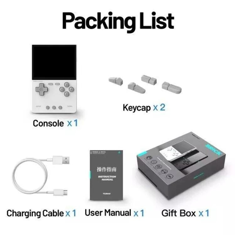 TRIMUI BRICK Open Source Pocket Console Portable Wireless Bluetooth HD Retro Arcade, Size: 128G(Black)