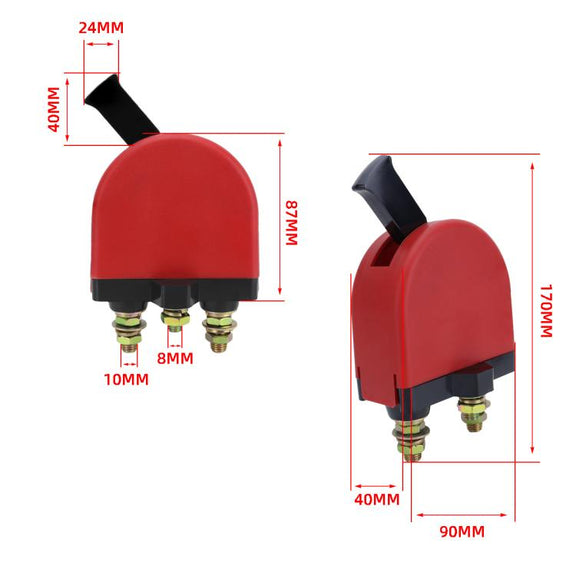 RV Yacht E-108 Battery High Current Power Off Main Switch(Red)