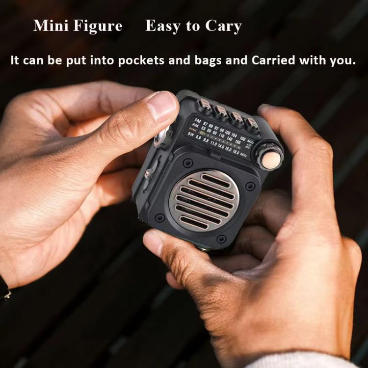 PuXing M8BT Mini Multi-band FM / AM / SW Radio with LED Flashlight