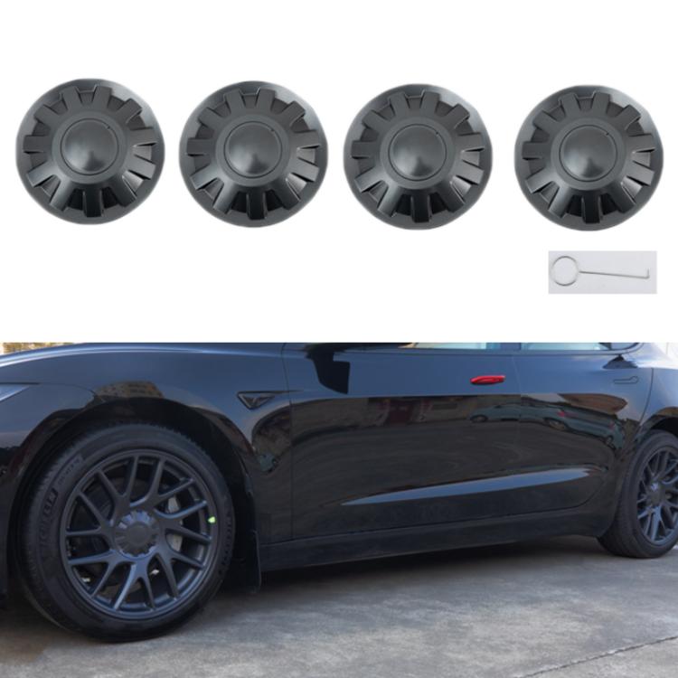 For Tesla 2024 Model 3 18-Inch Wheel Center Protection Cover(Spray Paint Without LOGO)