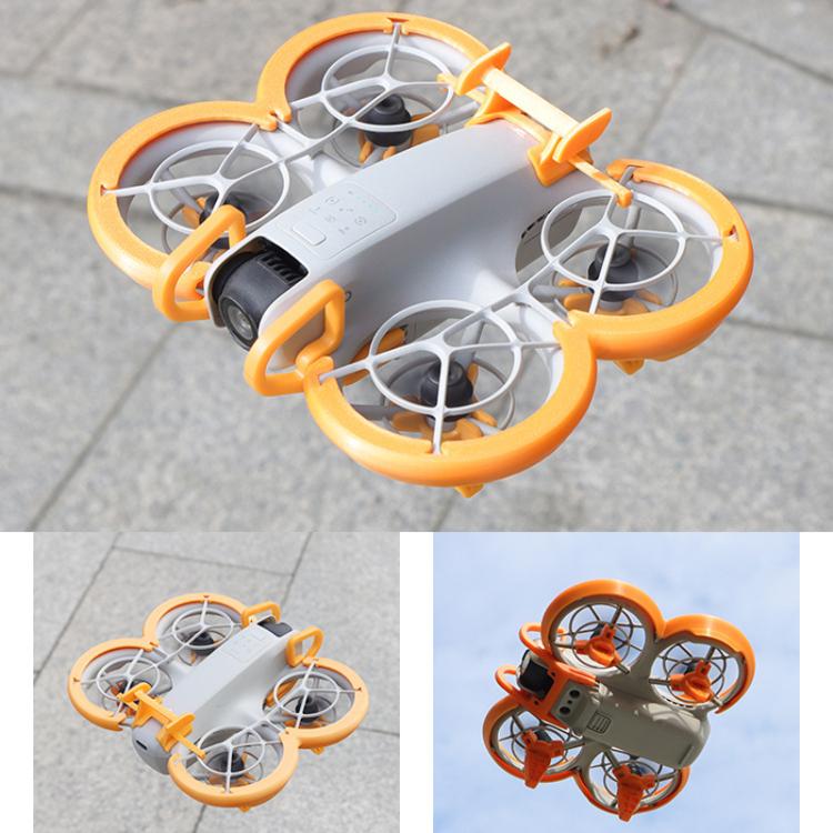 For DJI Neo CQT Impact Protection Cover + Bumper + Folding Stand + Tail Wing 4 In 1 Set(Orange)