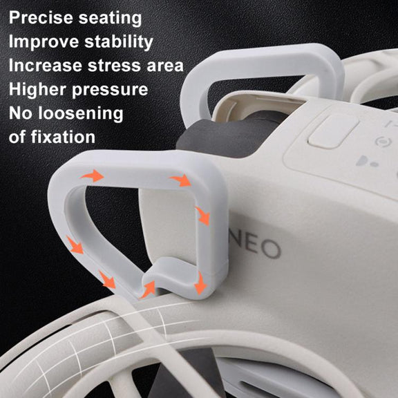 For DJI Neo CQT Impact Protection Cover + Bumper + Folding Stand + Tail Wing 4 In 1 Set(Black)