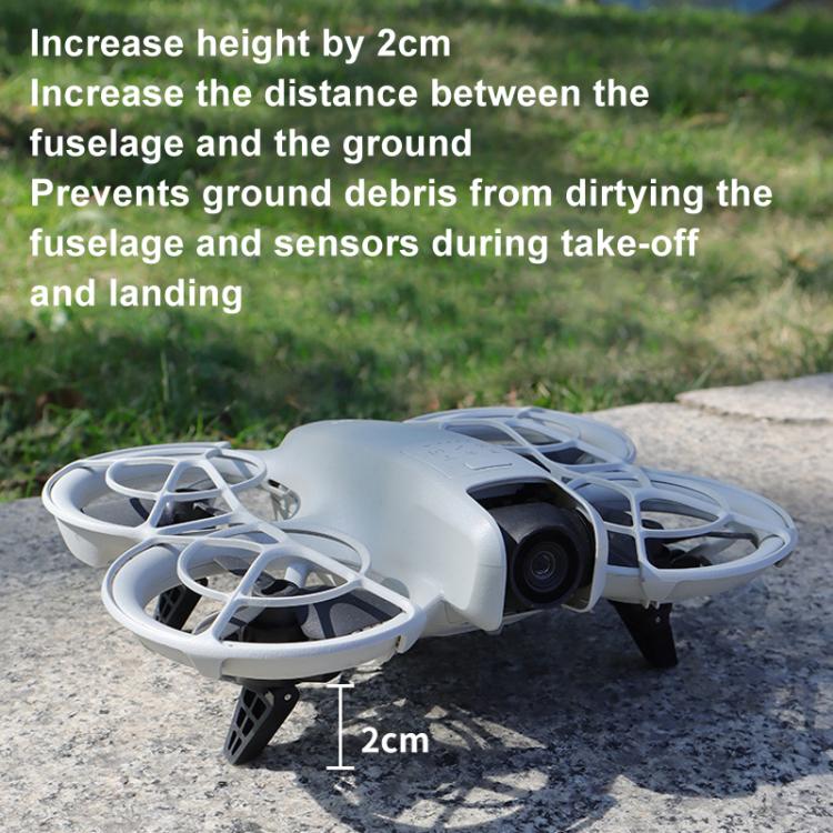For DJI Neo CQT Impact Protection Cover + Bumper + Folding Stand + Tail Wing 4 In 1 Set(Black)