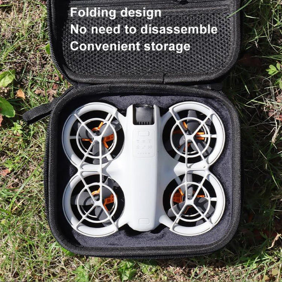 For DJI Neo CQT Impact Protection Cover + Bumper + Folding Stand + Tail Wing 4 In 1 Set(Black)