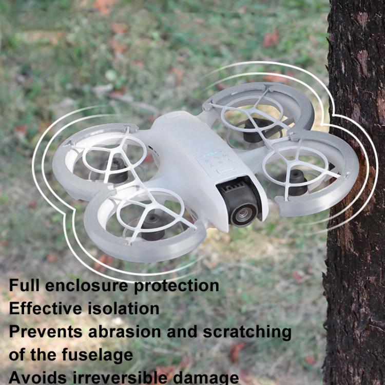 For DJI Neo CQT Impact Protection Cover + Bumper + Folding Stand + Tail Wing 4 In 1 Set(Black)