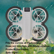 For DJI Neo CQT Impact Protection Cover + Bumper + Folding Stand + Tail Wing 4 In 1 Set(Black)