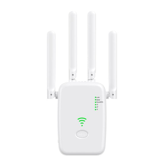 Urant U11 300Mbps 2.4G Wireless Repeater WiFi Signal Amplifier Support WPS Quick Setting US Plug White