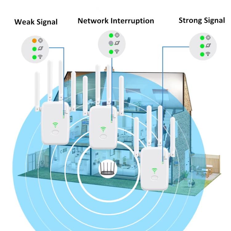 Urant U11 300Mbps 2.4G Wireless Repeater WiFi Signal Amplifier Support WPS Quick Setting UK Plug Black
