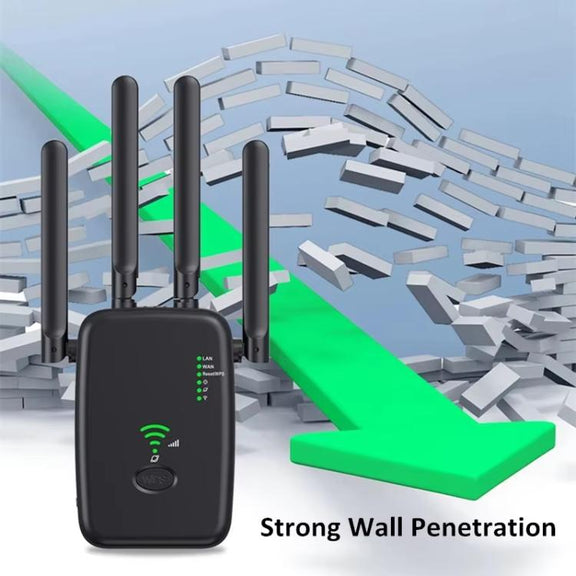 Urant U11 300Mbps 2.4G Wireless Repeater WiFi Signal Amplifier Support WPS Quick Setting UK Plug Black