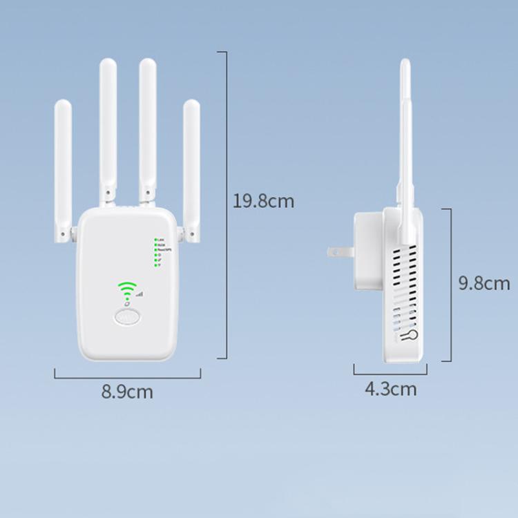Urant U11 300Mbps 2.4G Wireless Repeater WiFi Signal Amplifier Support WPS Quick Setting UK Plug Black