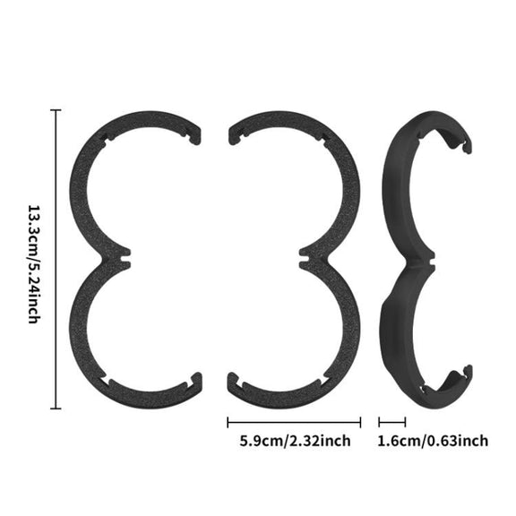 For DJI Neo CQT Paddle Bumper Ring Protective Cover Scratch Resistant Bumper Strips(Black)