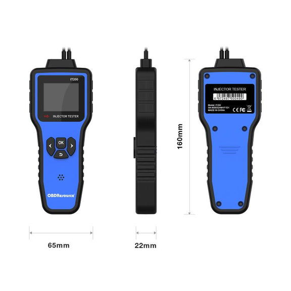OBDResource 5V/12V Automotive Fuel Injector Custom Settings Dual Head Tester