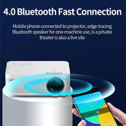 Z01 1080P 5G Bluetooth Projector Android 9.0 System Supports Mirroring Screen UK Plug