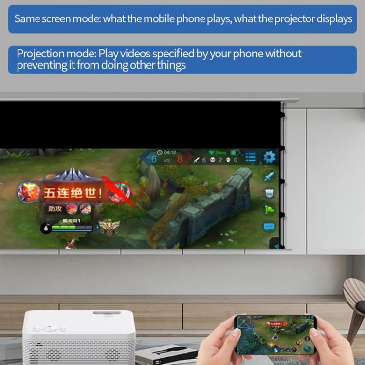 Z01 1080P 5G Bluetooth Projector Android 9.0 System Supports Mirroring Screen UK Plug