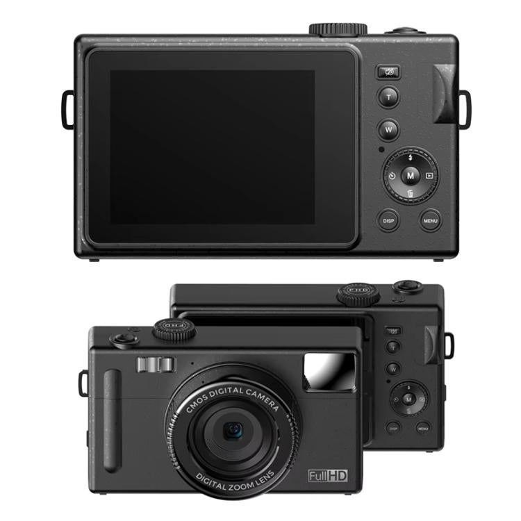 AMKOV CD-R1 24MP HD Pixel Shooting Student Camera 1080P Video Recording CCD Photo Video HD Camera(Black)