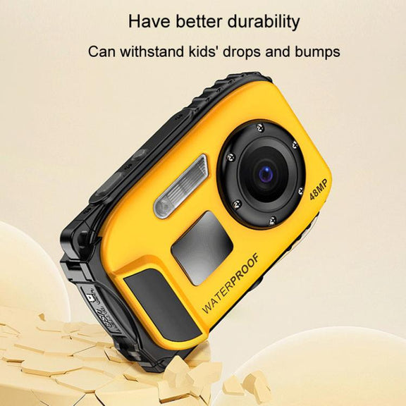 IP68 5m Water-resistant Sports Digital Camera Kids Student DV Camera(Yellow)