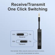 2 In 1 Aux Car Bluetooth 5.4 Audio Receiver Transmitter