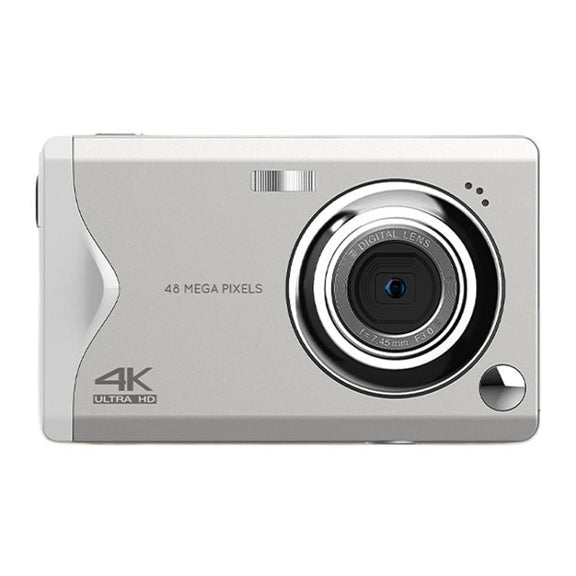 4K HD 3.0-Inch IPS Screen Autofocus HD Digital Camera Student DV Camera SLR(White)