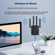 Urant U11 1200Mbps 2.4G&5.8G Wireless Repeater WiFi Signal Amplifier Support WPS Quick Setting UK Plug White
