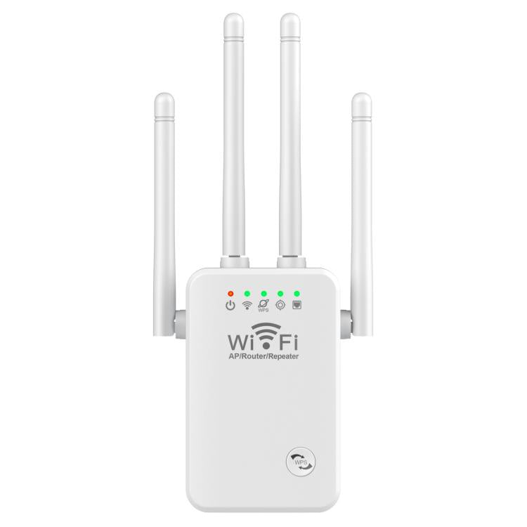 Urant U9 300Mbps 2.4G Wireless Repeater WiFi Signal Amplifier Support WPS Quick Setting US Plug White