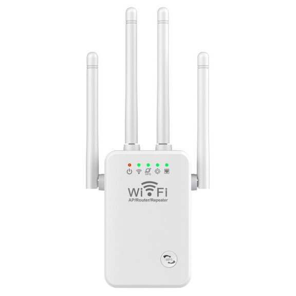 Urant U9 300Mbps 2.4G Wireless Repeater WiFi Signal Amplifier Support WPS Quick Setting US Plug White
