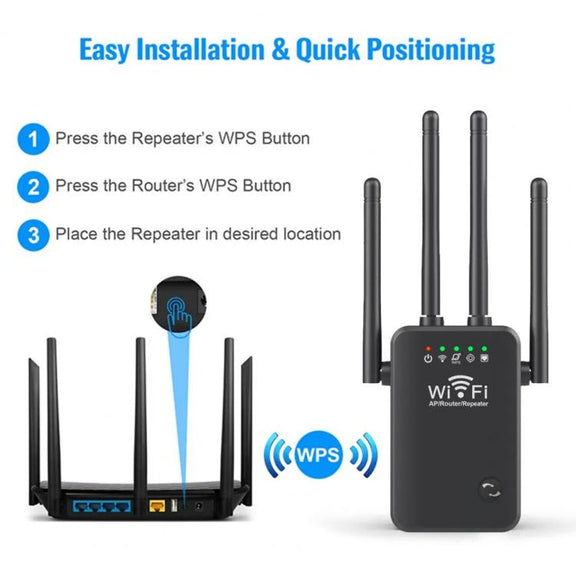 Urant U9 300Mbps 2.4G Wireless Repeater WiFi Signal Amplifier Support WPS Quick Setting AU Plug White