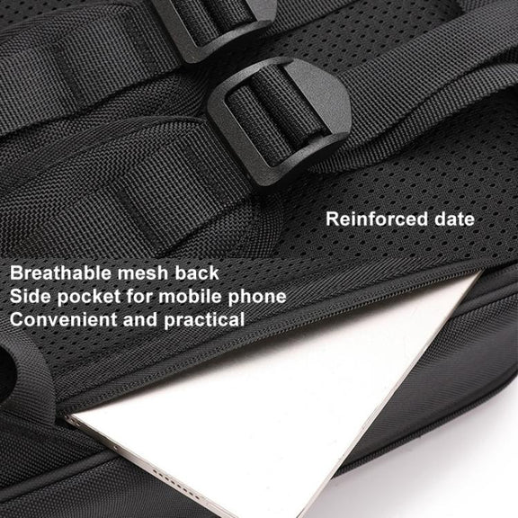For DJI Air 3 / 3S BKANO AS3-013 Portable Shoulder Bag Hard-shell Storage Backpack(Black)