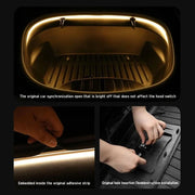 For Tesla Model 3 / Y Front Trunk Atmosphere Decorative Lights Welcome Light Bar(Warm Light)