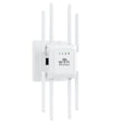 U18 300Mbps 2.4G Wireless Repeater WiFi Signal Amplifier With 8 Antennas EU Plug White - Broadband Amplifiers by PMC TechLife | Online Shopping South Africa | PMC TechLife | Buy Now Pay Later Mobicred