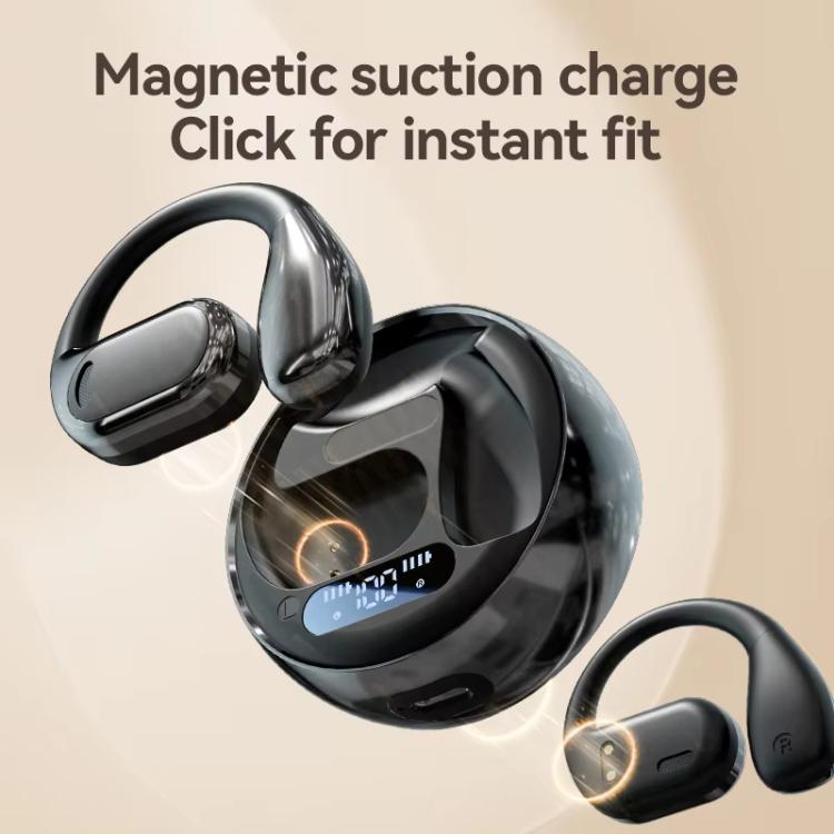 M76 Intelligent AI Translation On-Ear Digital Display Bluetooth Earphone(Skin Color)