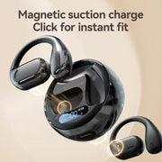 M76 Intelligent AI Translation On-Ear Digital Display Bluetooth Earphone(Skin Color)