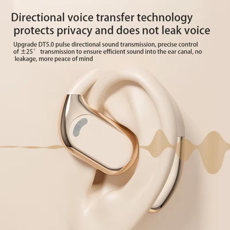 M76 Intelligent AI Translation On-Ear Digital Display Bluetooth Earphone(Skin Color)