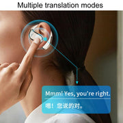 M76 Intelligent AI Translation On-Ear Digital Display Bluetooth Earphone(Skin Color)