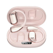 M75 On-Ear AI Intelligent Translation Language Conference Recording Wireless Digital Display Bluetooth Earphone(Pink)
