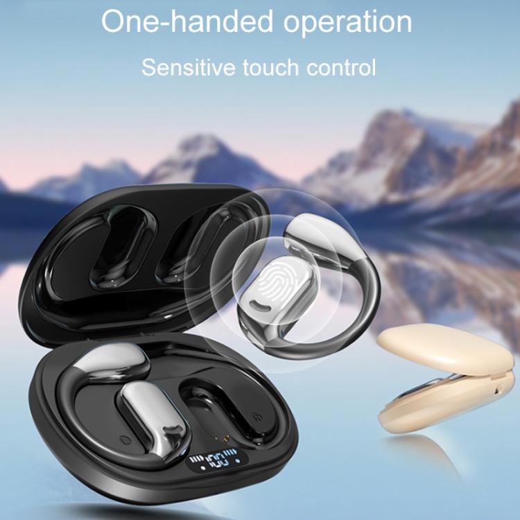 M75 On-Ear AI Intelligent Translation Language Conference Recording Wireless Digital Display Bluetooth Earphone(Pink)