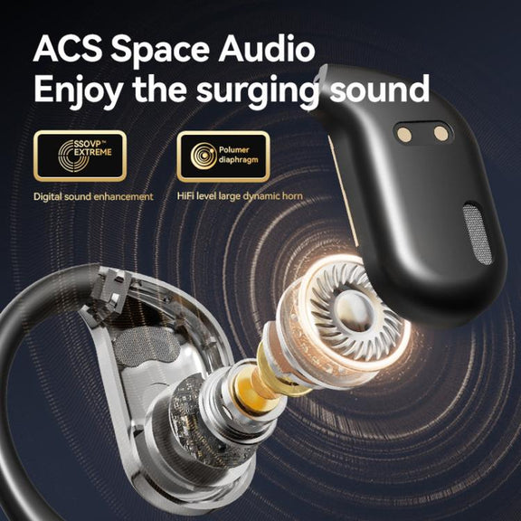 M75 On-Ear AI Intelligent Translation Language Conference Recording Wireless Digital Display Bluetooth Earphone(Pink)