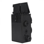 DIY Double Lens Assembly 35mm Film Camera Retro Nostalgic Double Reflection Film Camera(Black)