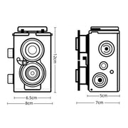 DIY Double Lens Assembly 35mm Film Camera Retro Nostalgic Double Reflection Film Camera(Black)
