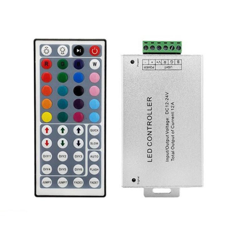 44 Keys IR Aluminum Colorful LED Strip Light Controller