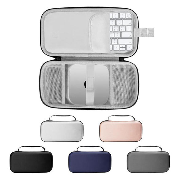 For Mac Mini M4 Pro Storage Bag Carrying Case Can Store Keyboard, Mouse(Pink)