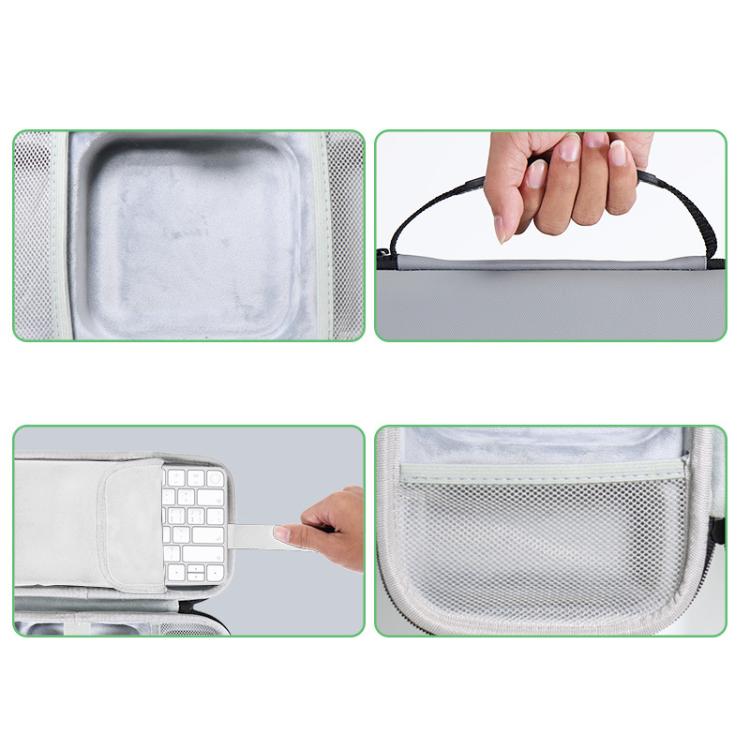 For Mac Mini M4 Pro Storage Bag Carrying Case Can Store Keyboard, Mouse(Pink)