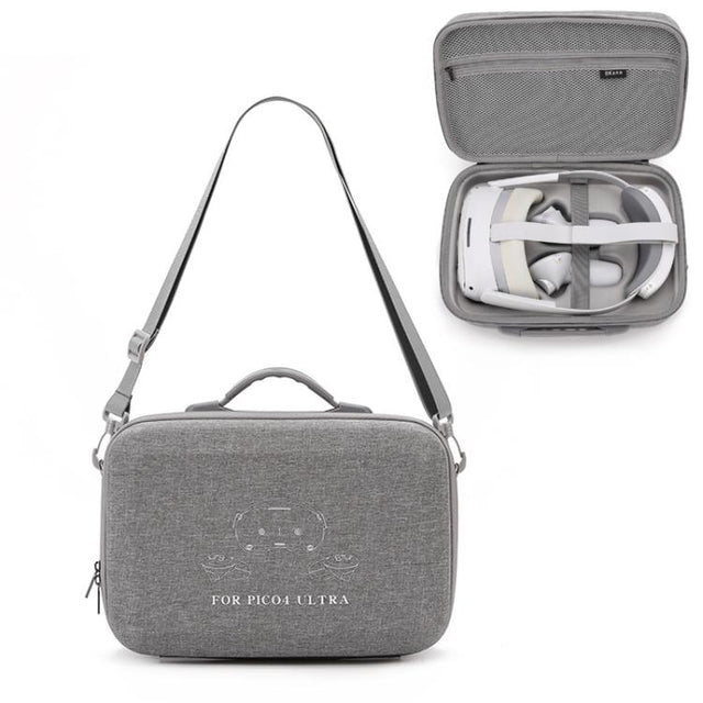 For PICO 4 Ultra BKANO P4U-001 VR Glasses Organizer Handheld Shoulder Bag(Gray)