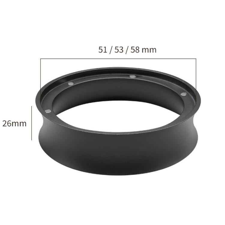 51mm Heightened Coffee Handle Powder Catch Magnetic Ring(Black)