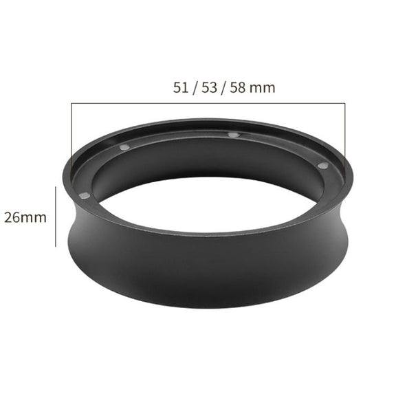 51mm Heightened Coffee Handle Powder Catch Magnetic Ring(Black)